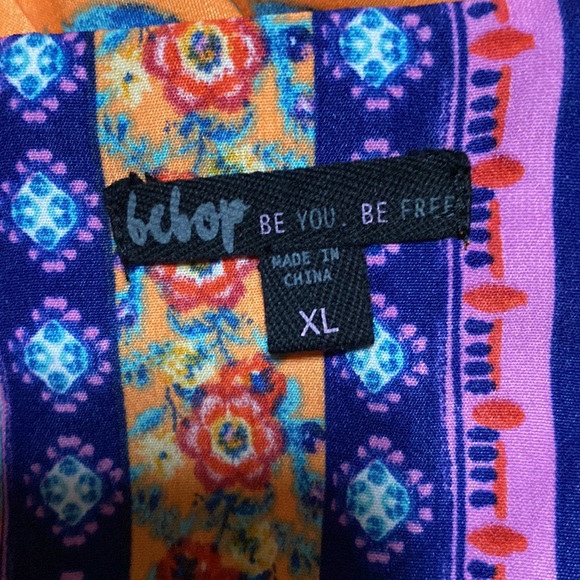 BeBop Floral Orange Purple Racerback Sundress - Taylor Swift Eras Tour Size XL - Picture 6 of 9